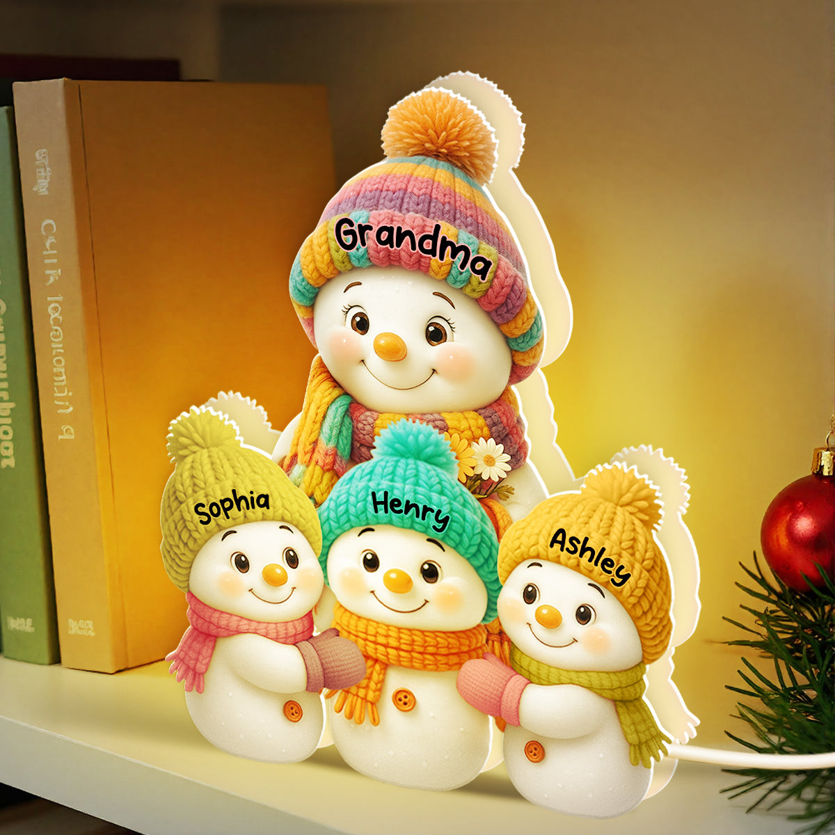 Personalized Snowman Light Box for Grandparents – A Magical Christmas Keepsake