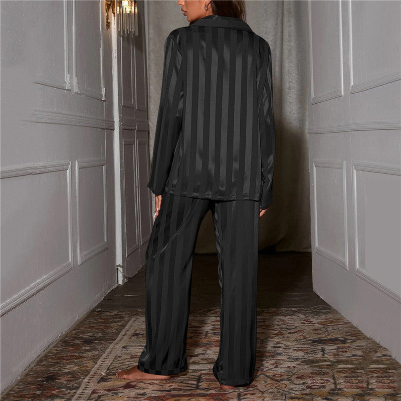 - Midnight Satin Silk Lounge Set