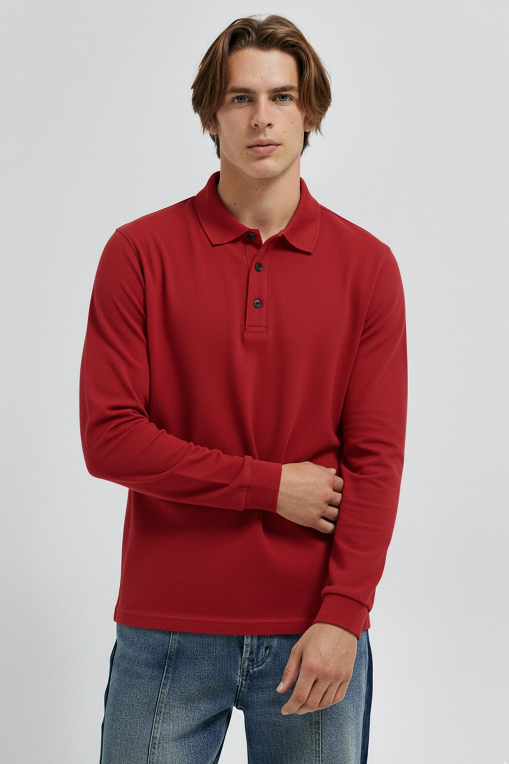 - Men’s Polo Shirt Long Sleeve