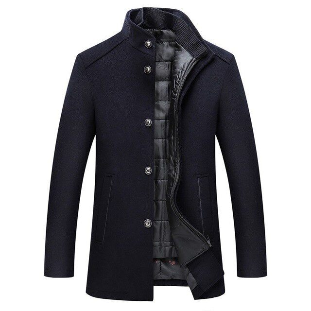 - Men’s Stand Collar Winter Jacket