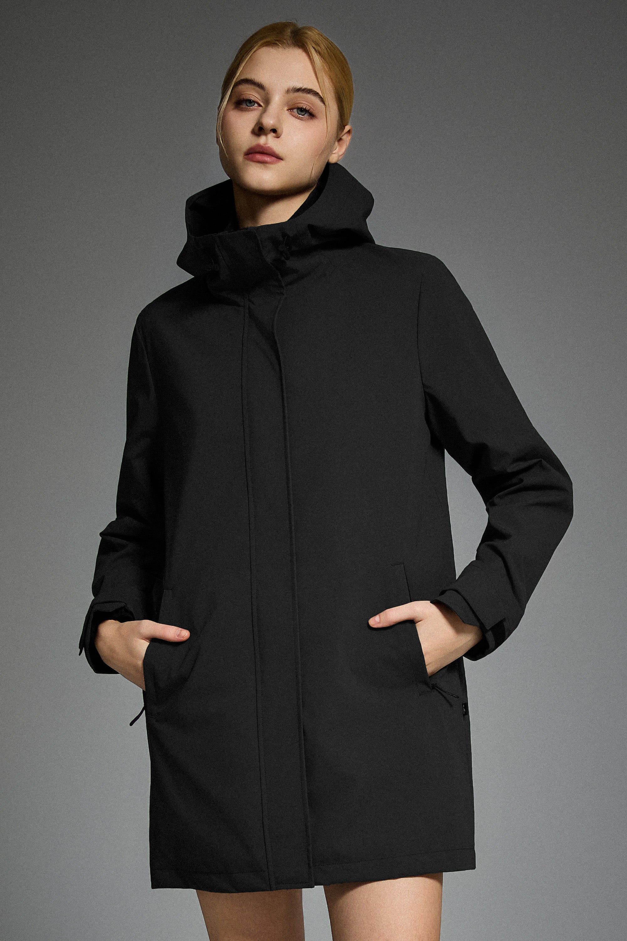- Mid-Length Waterproof Trench Jacket