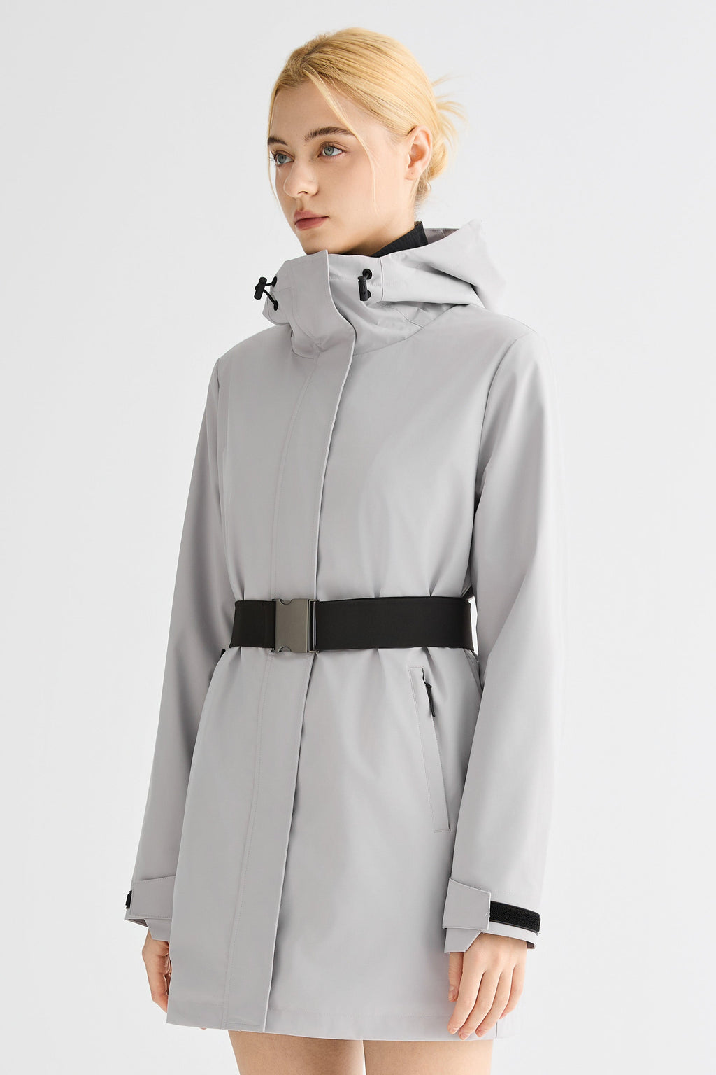 - Mid-Length Waterproof Trench Jacket