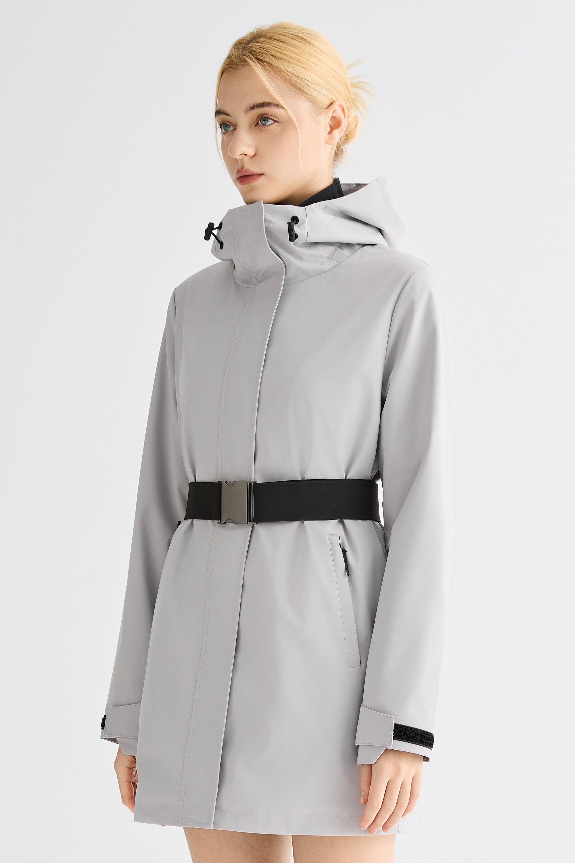 - Mid-Length Waterproof Trench Jacket