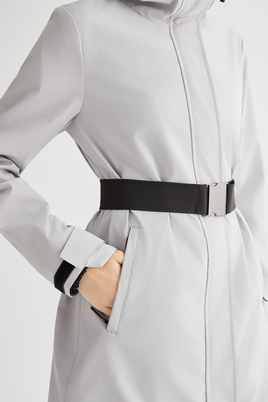 - Mid-Length Waterproof Trench Jacket