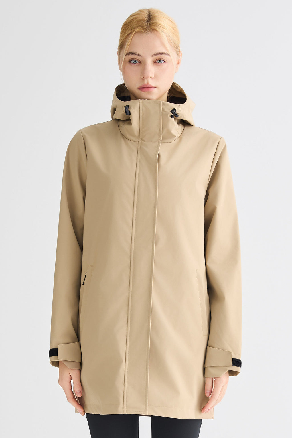 - Mid-Length Waterproof Trench Jacket