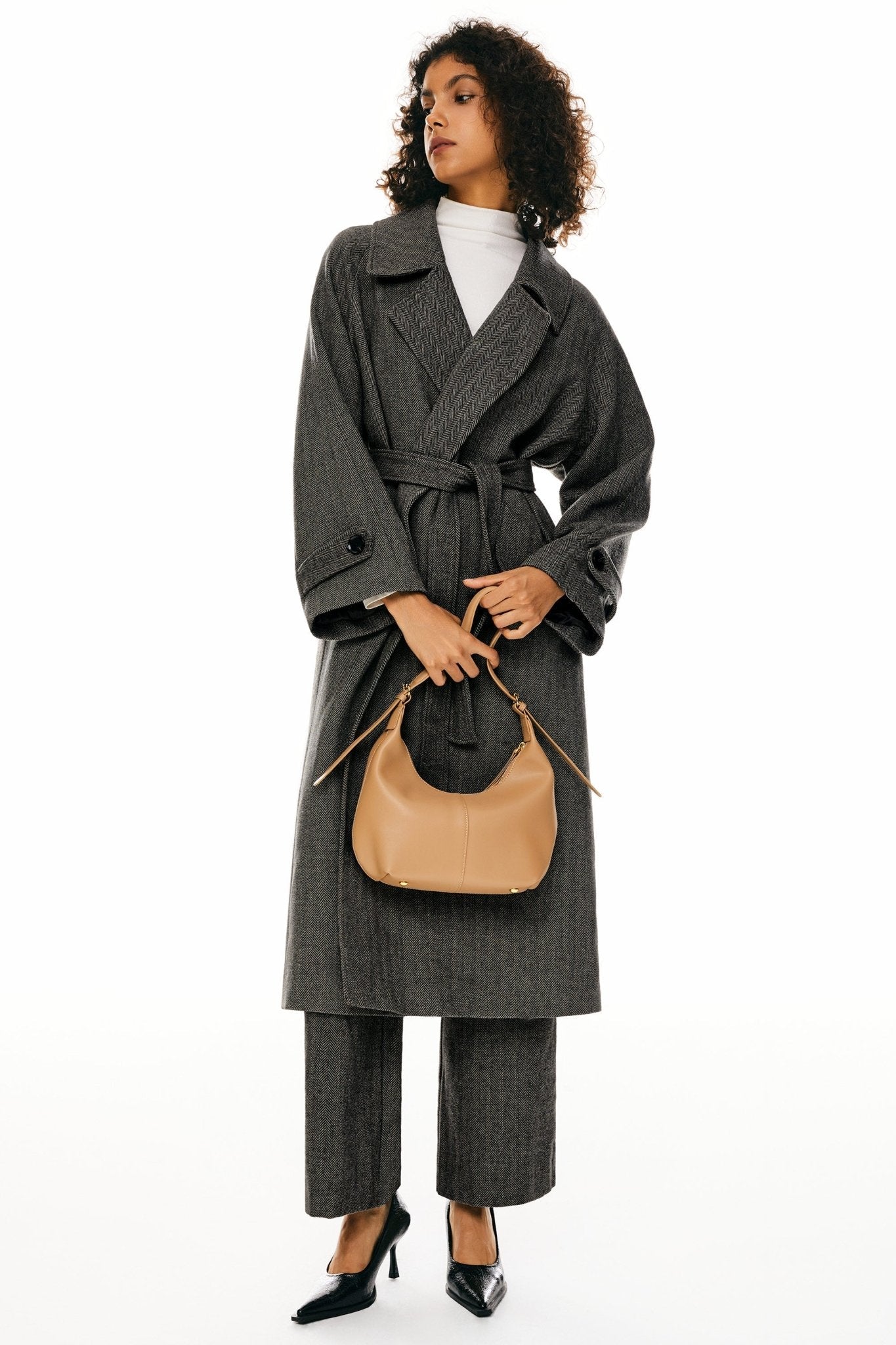- Heritage Wool Drape Coat