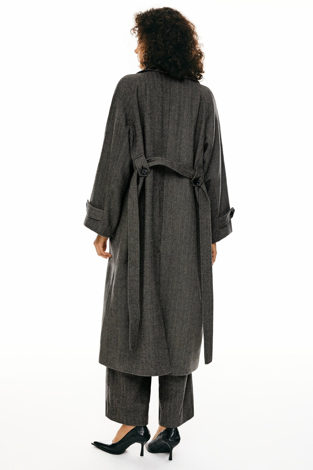 - Heritage Wool Drape Coat