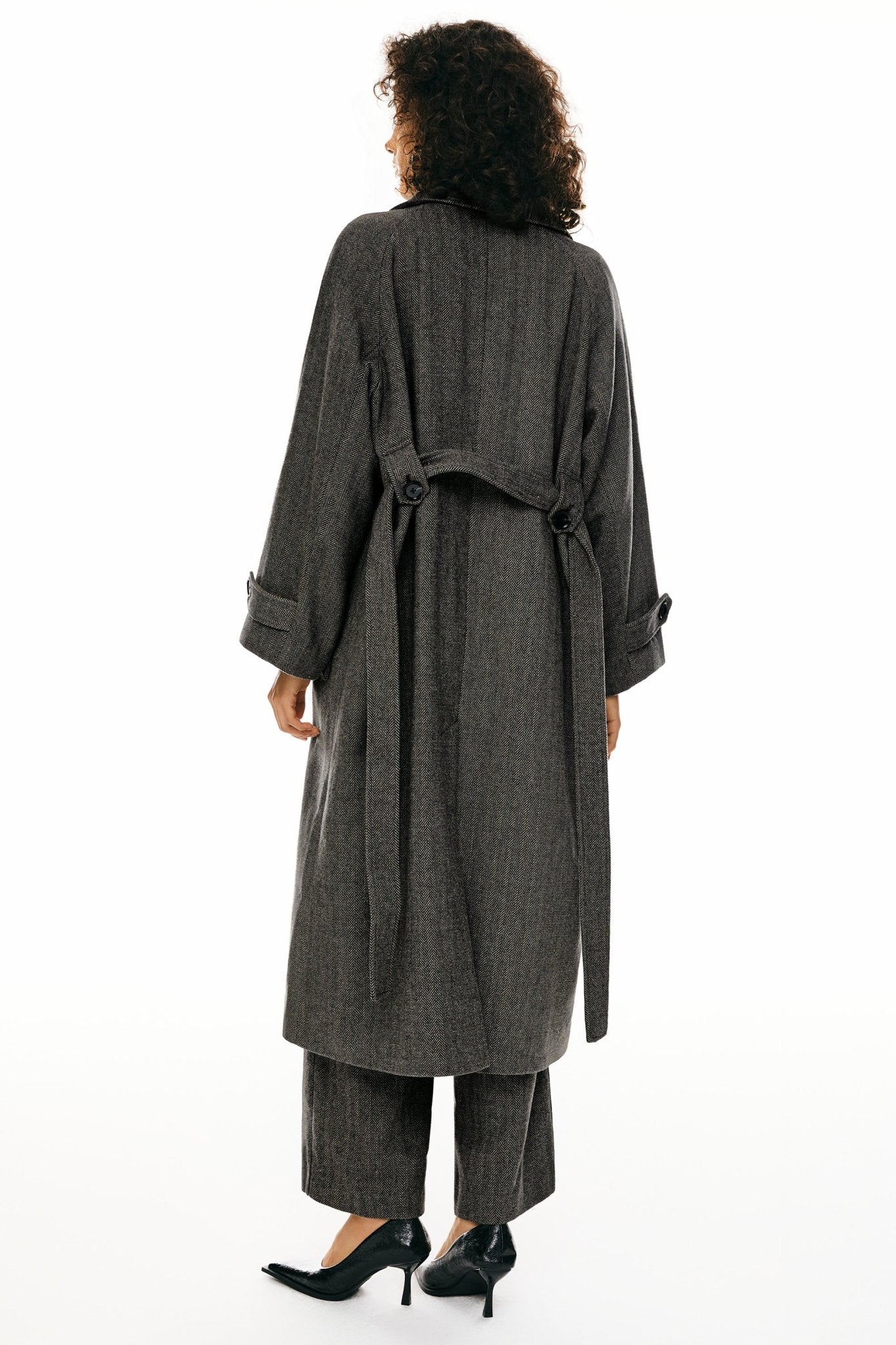 - Heritage Wool Drape Coat
