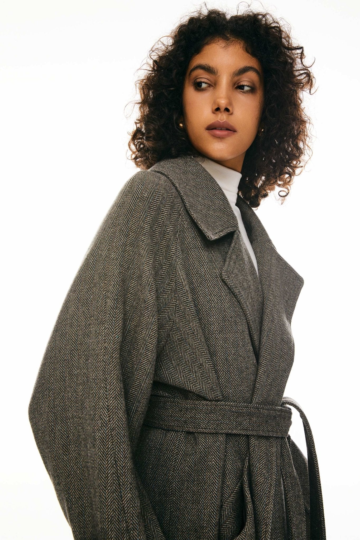 - Heritage Wool Drape Coat