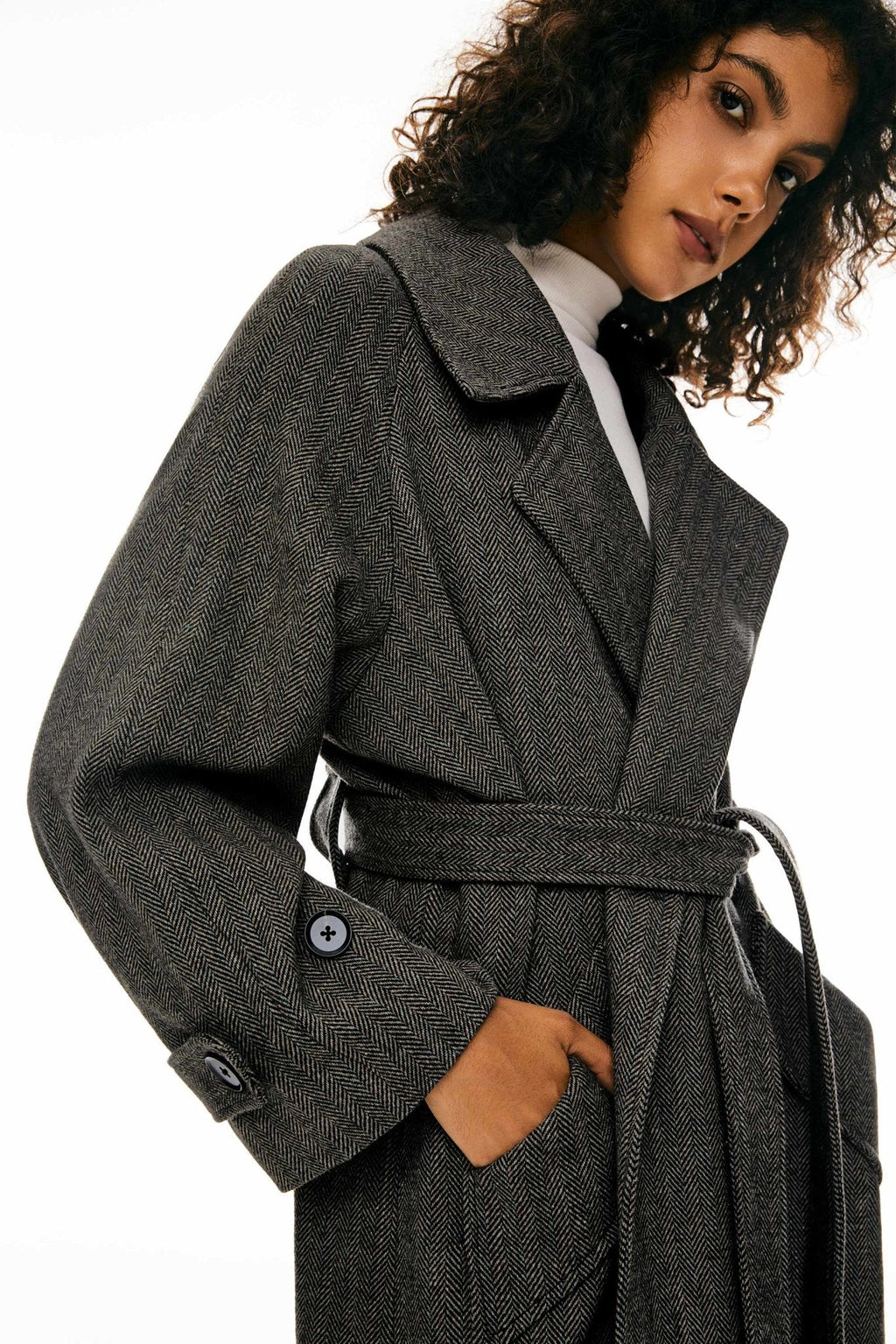 - Heritage Wool Drape Coat