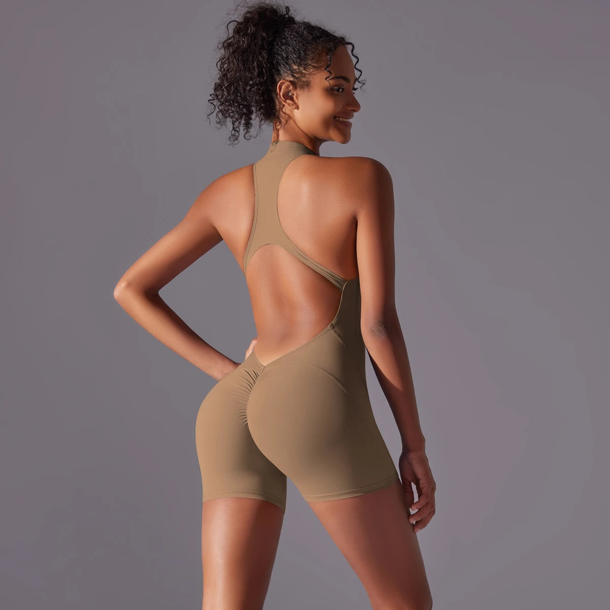 - Premium Zip-Front Sculpting Active Bodysuit