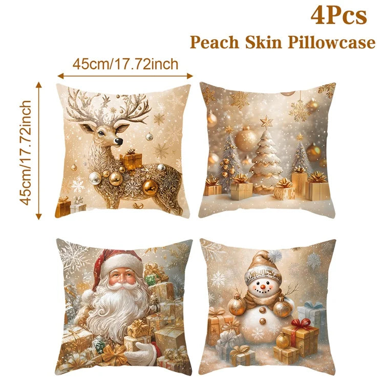 Merry Christmas Cushion Cover Home Decorations