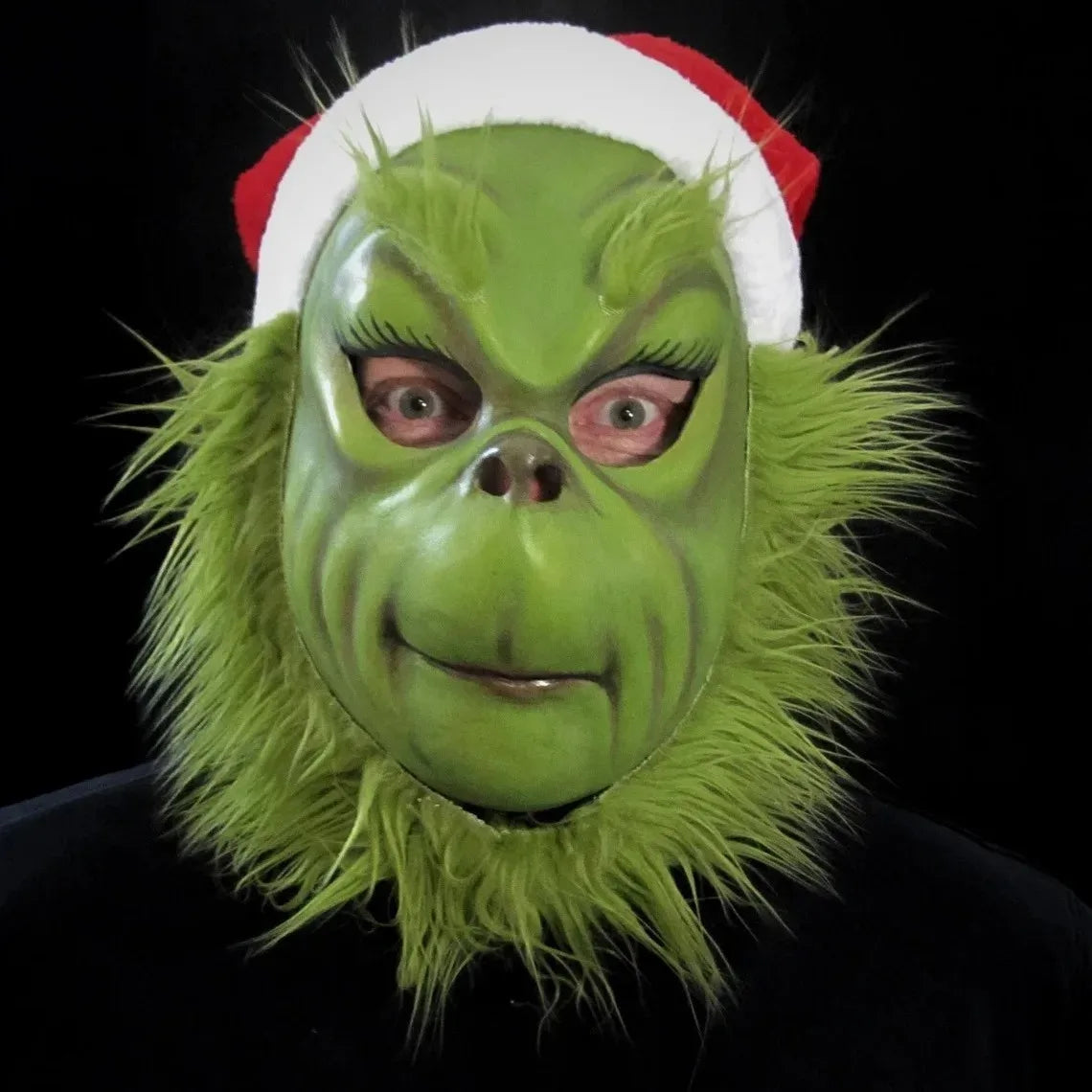 Grinch Masker 2025 Nieuwe Kerst Groenharige Monster Handschoenen Cos Kerstman Hoed De Grinch