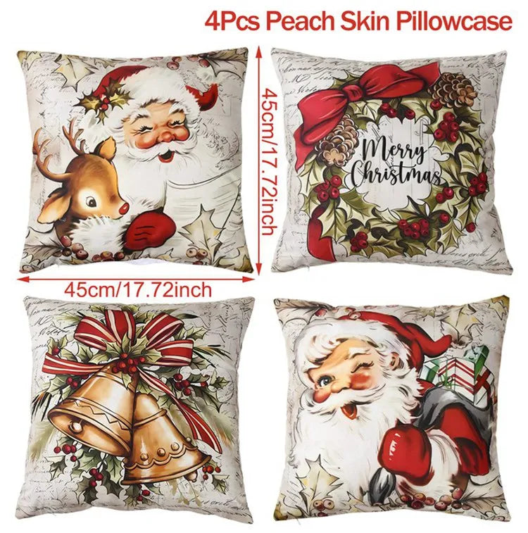 Merry Christmas Cushion Cover Home Decorations