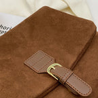 Vintage Brown Suede PU Leather Shoulder Bag – Large Capacity Crossbody Tote