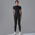 - Premium Zip-Front Sculpting Active Jumpsuit for Women