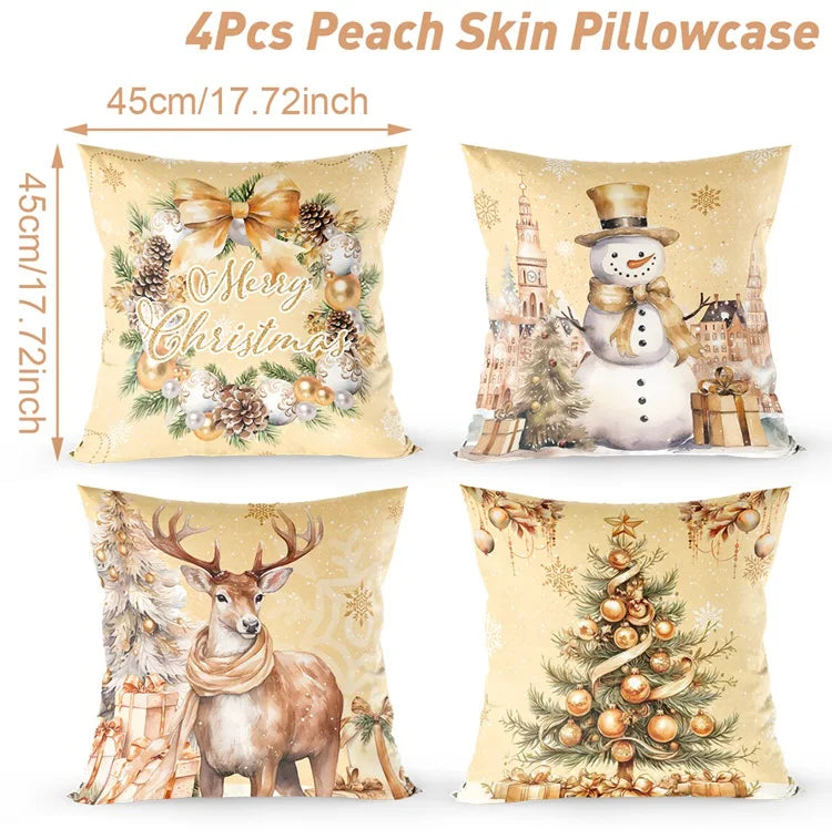 Merry Christmas Cushion Cover Home Decorations