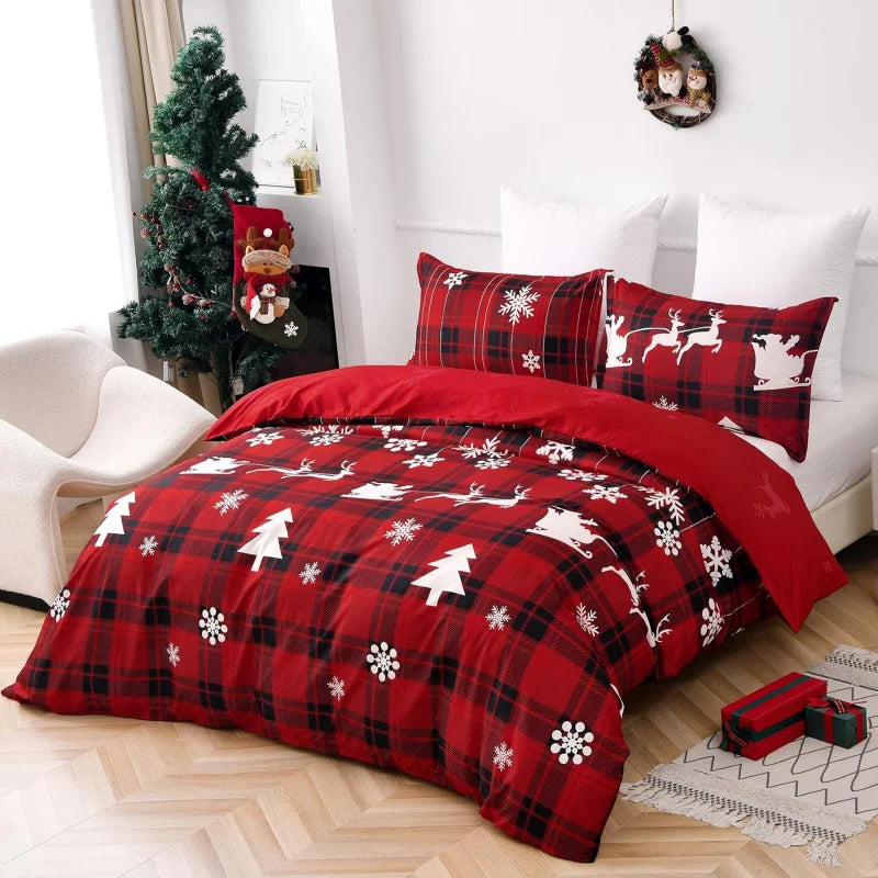 Cozy Christmas Bed Sheets – Festive Holiday Bedding Set for a Warm and Merry Sleep