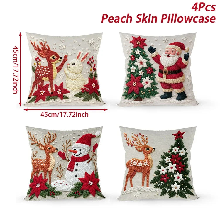 Merry Christmas Cushion Cover Home Decorations
