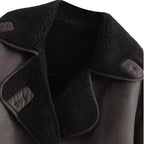 Women’s Plush Faux Leather Jacket – Warm Autumn & Winter Outerwear