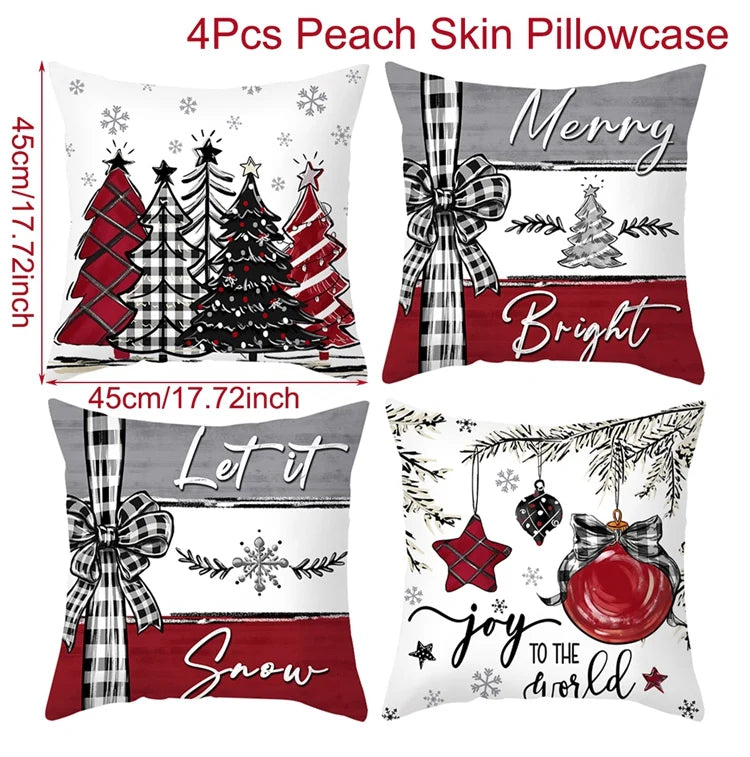 Merry Christmas Cushion Cover Home Decorations