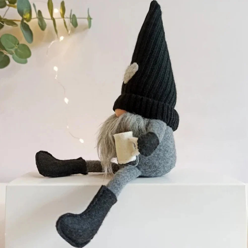Christmas Coffee Gnome Dolls – Cute Knitted Faceless Plush Gnomes for Coffee Bar or Farmhouse Decoration