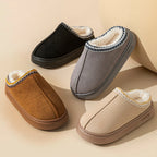 Fluffy Platform Slippers for Women – Warm Plush Winter Home Slippers