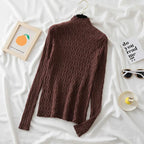 Winter Women’s Turtleneck Pullover – Slim Knit Sweater Jumper