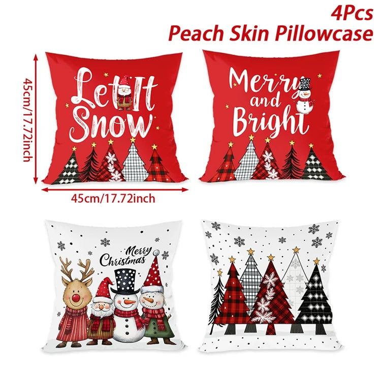 Merry Christmas Cushion Cover Home Decorations