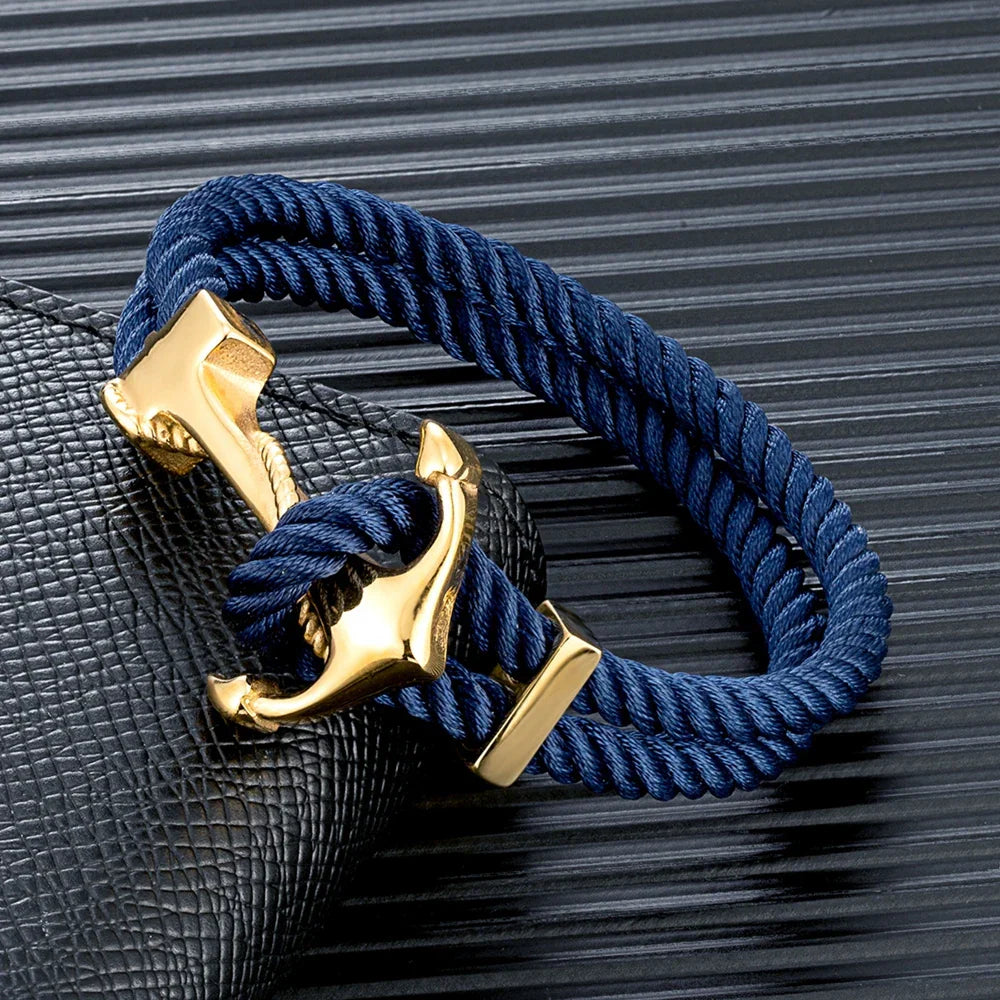 Anchor-Clasp Rope Bracelet