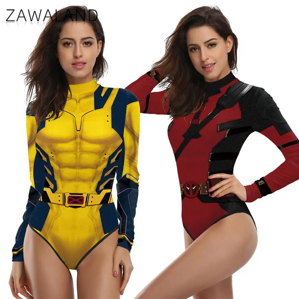 Deadpool & Wolverine Inspired Adult Cosplay Jumpsuit – Superhero Costume