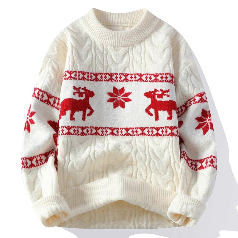- Cozy Reindeer Knit Sweater