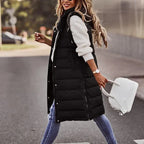 Longline Quilted Padded Vest