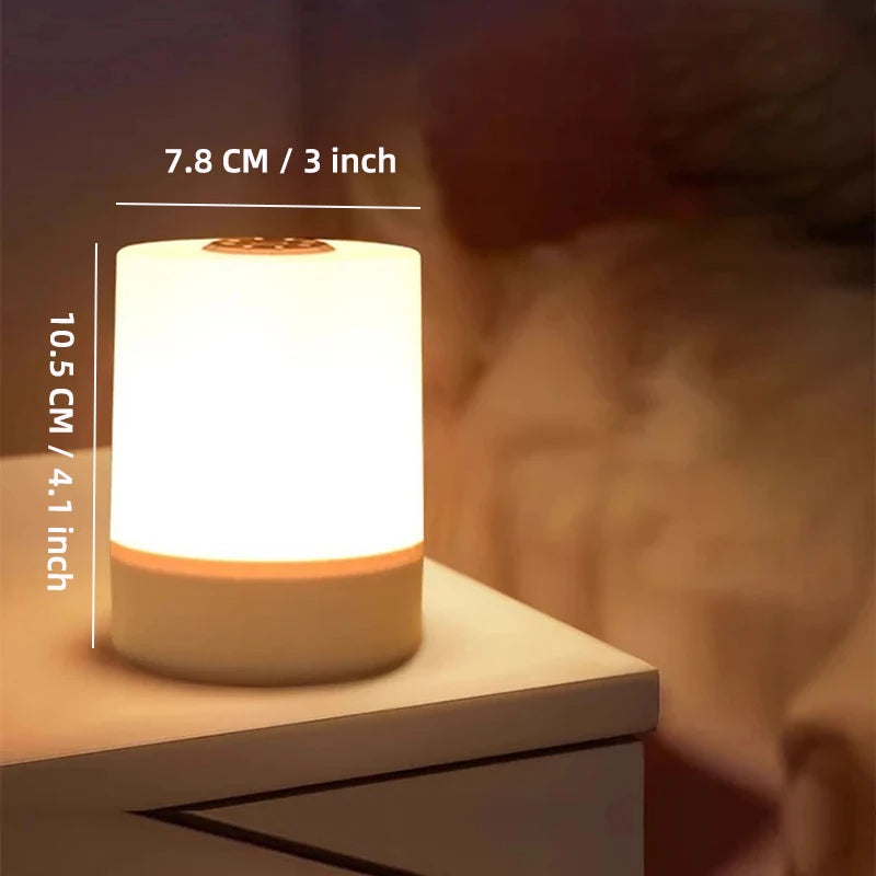Touch-Control Night Lamp with 3-Level Dimming and USB Charging