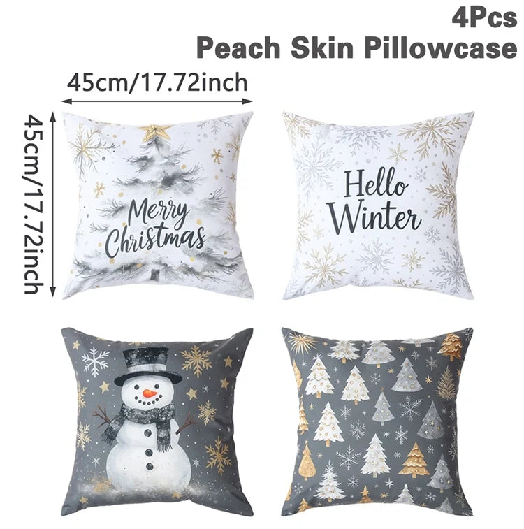 Merry Christmas Cushion Cover Home Decorations