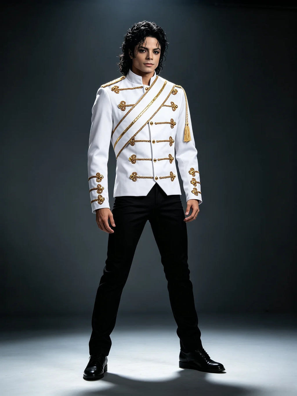 Michael Jackson Inspired Sequin Performance Jacket – Men’s Stage Costume