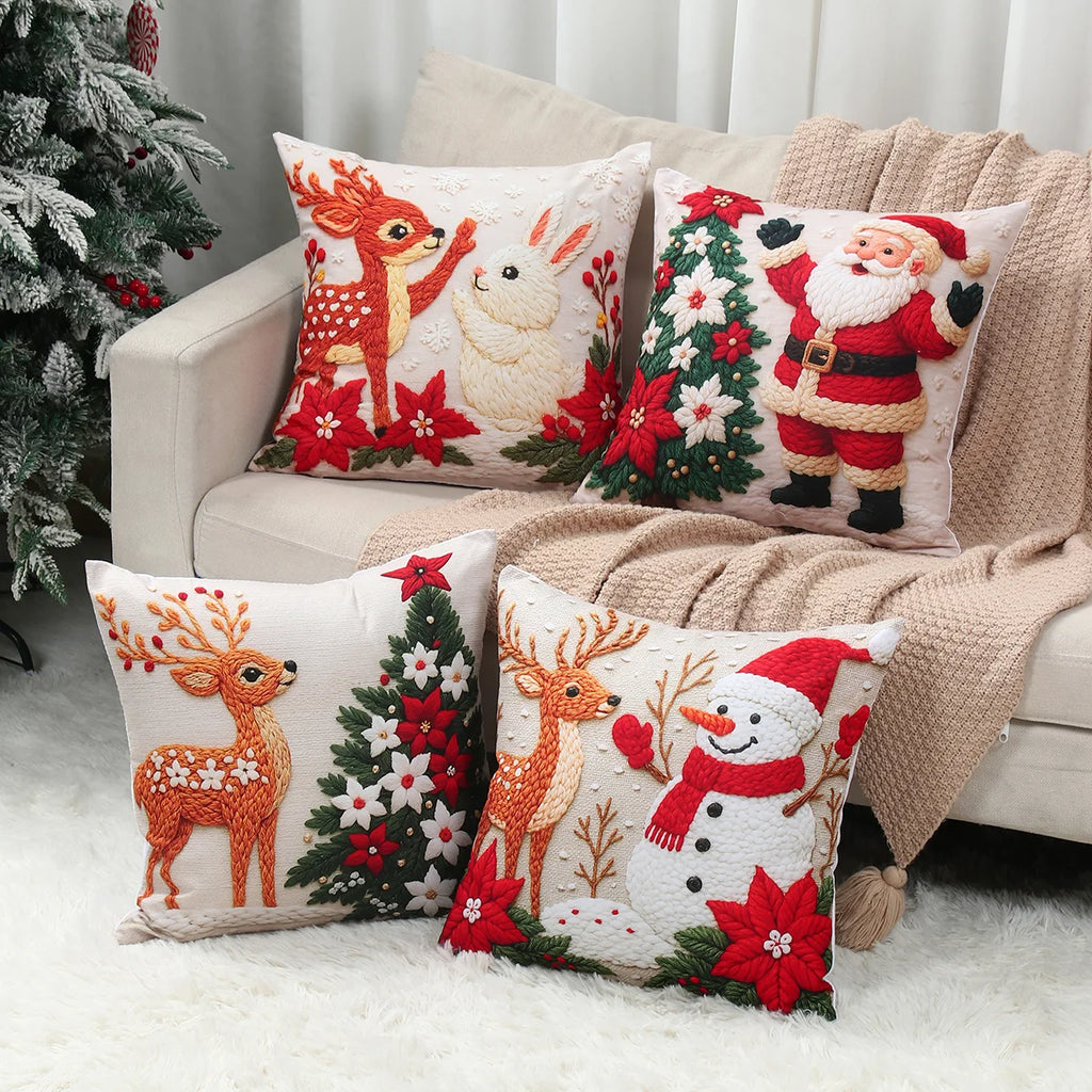 Merry Christmas Cushion Cover Home Decorations