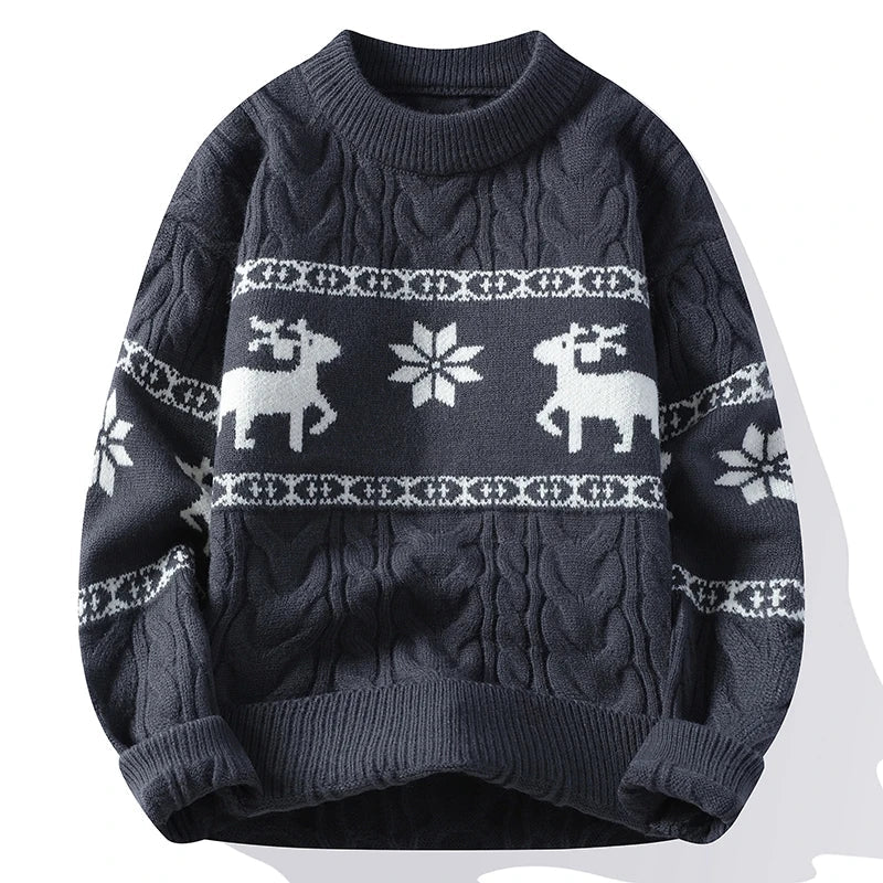 - Cozy Reindeer Knit Sweater