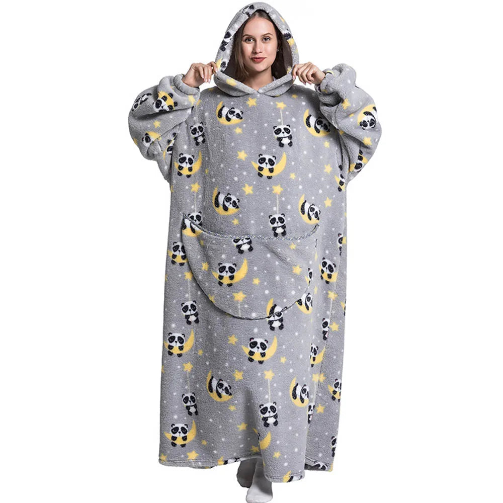 Oversized Sherpa Blanket Hoodie – Cozy Winter Wear for the Whole Family