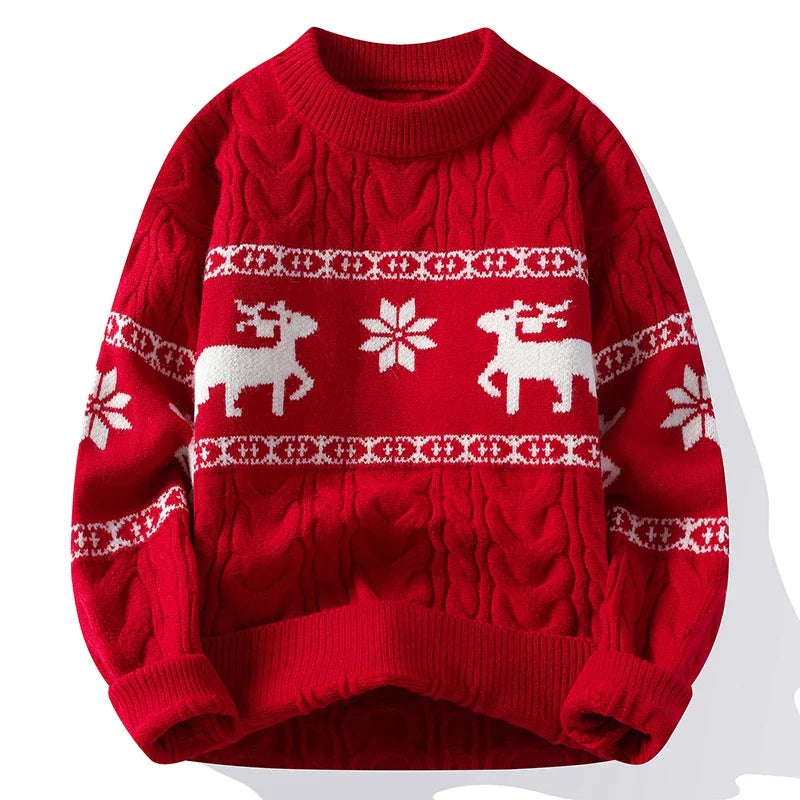 - Cozy Reindeer Knit Sweater