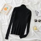 Winter Women’s Turtleneck Pullover – Slim Knit Sweater Jumper