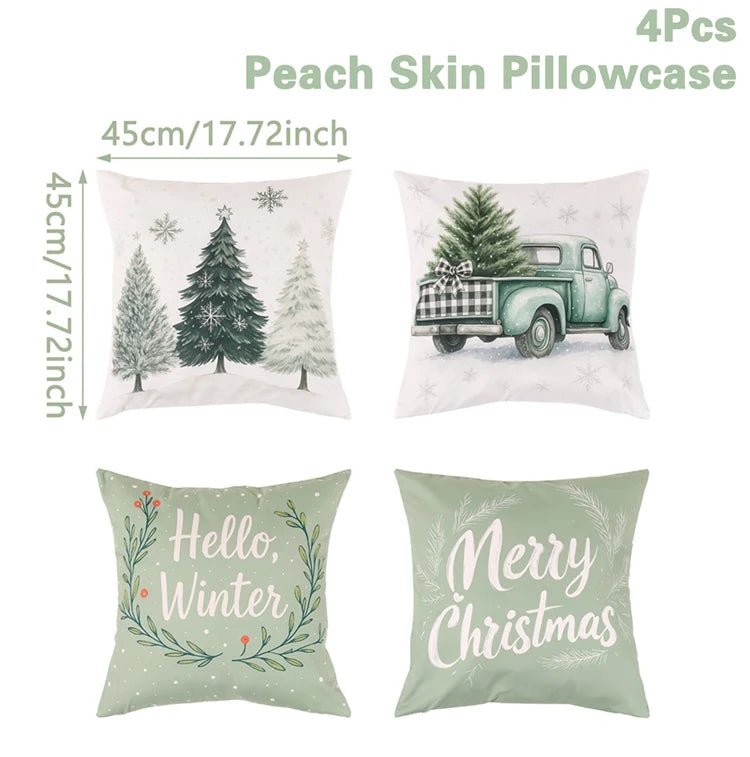 Merry Christmas Cushion Cover Home Decorations