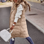 Longline Quilted Padded Vest