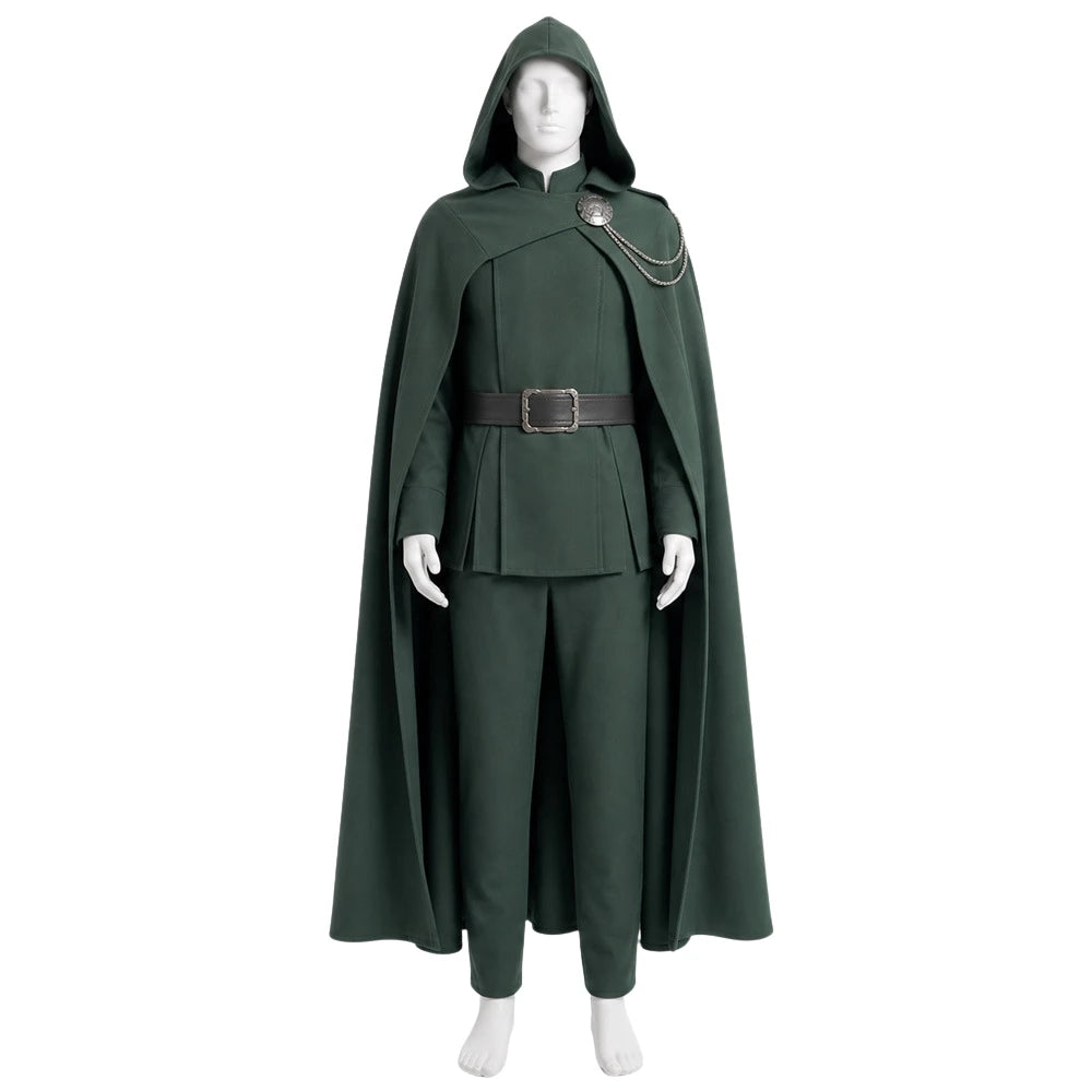 Doctor Doom Inspired Adult Cosplay Costume – Hooded Superhero Outfit