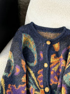 Autumn Retro Knit Cardigan – Fashion Women’s Vintage Sweater with Embroidery