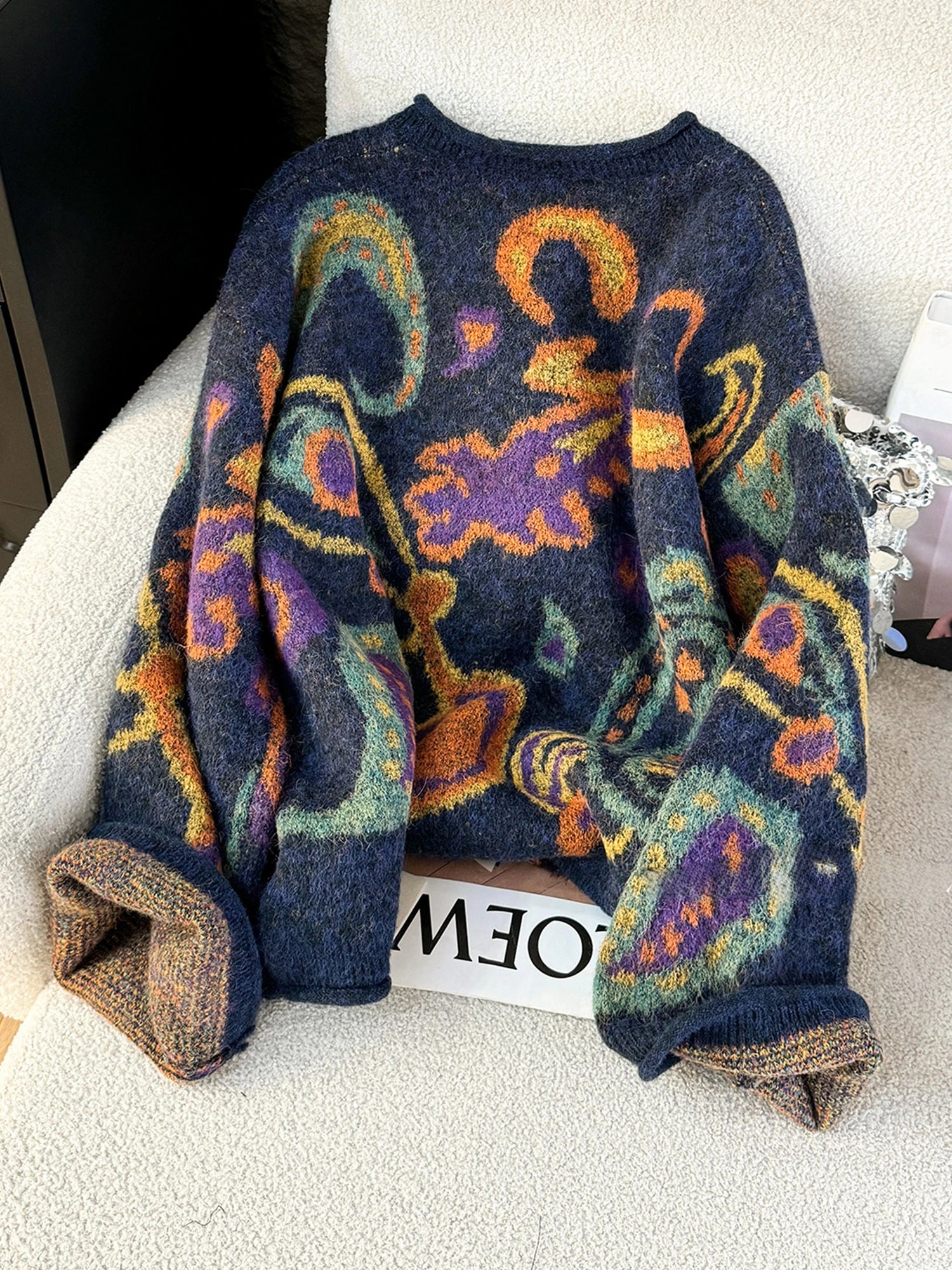 Autumn Retro Knit Cardigan – Fashion Women’s Vintage Sweater with Embroidery