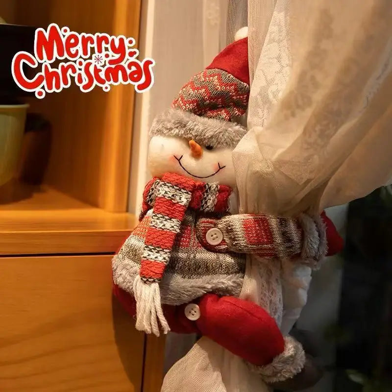 SAdorable Santa Claus Christmas Décor – Curtain Holders, Chandelier Pendants & Festive Gift for Home