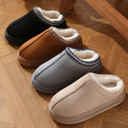 Fluffy Platform Slippers for Women – Warm Plush Winter Home Slippers