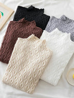 Winter Women’s Turtleneck Pullover – Slim Knit Sweater Jumper