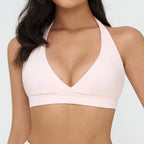- Premium Deep-V Halter Sports Bra